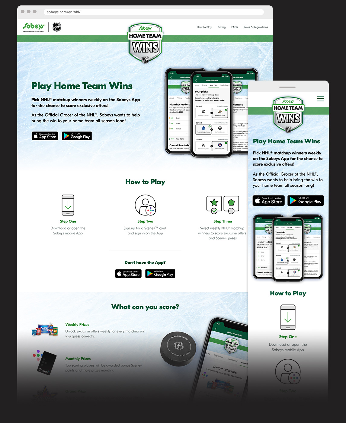 sobeys landing page interface
